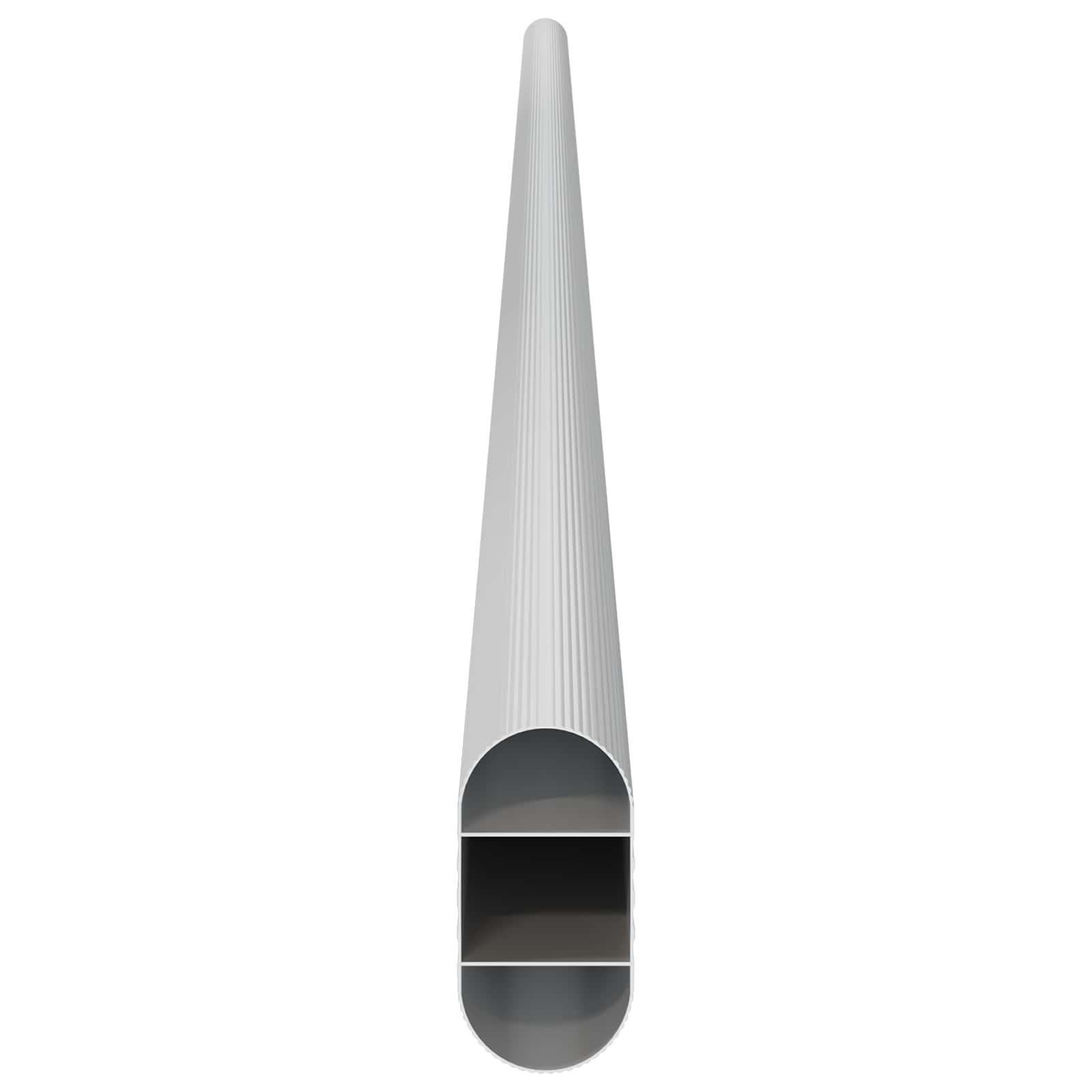 Cijev za ormar 2 pcs Srebrno 864 x 15 x 29 mm