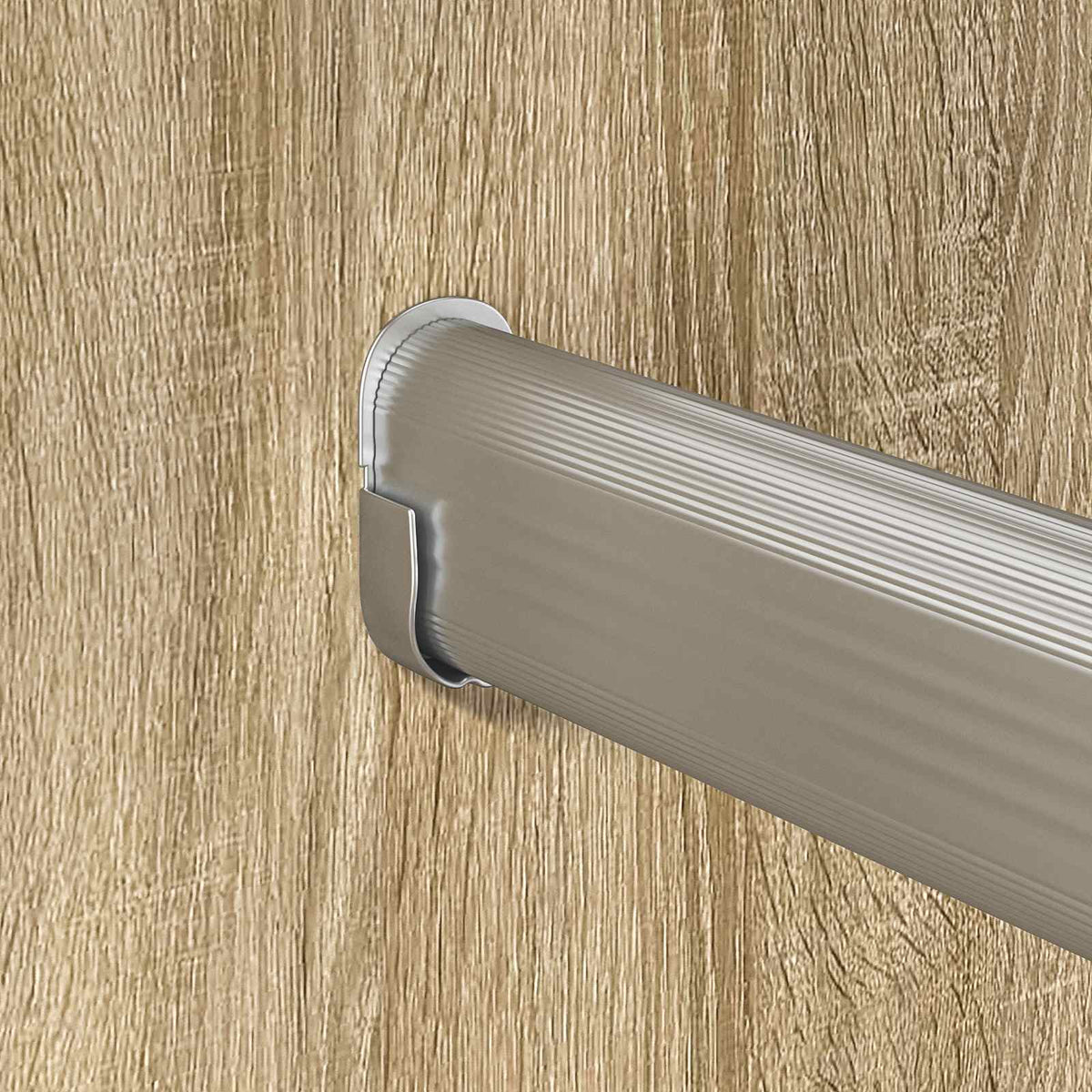 Cijev za ormar 2 pcs Srebrno 964 x 15 x 29 mm