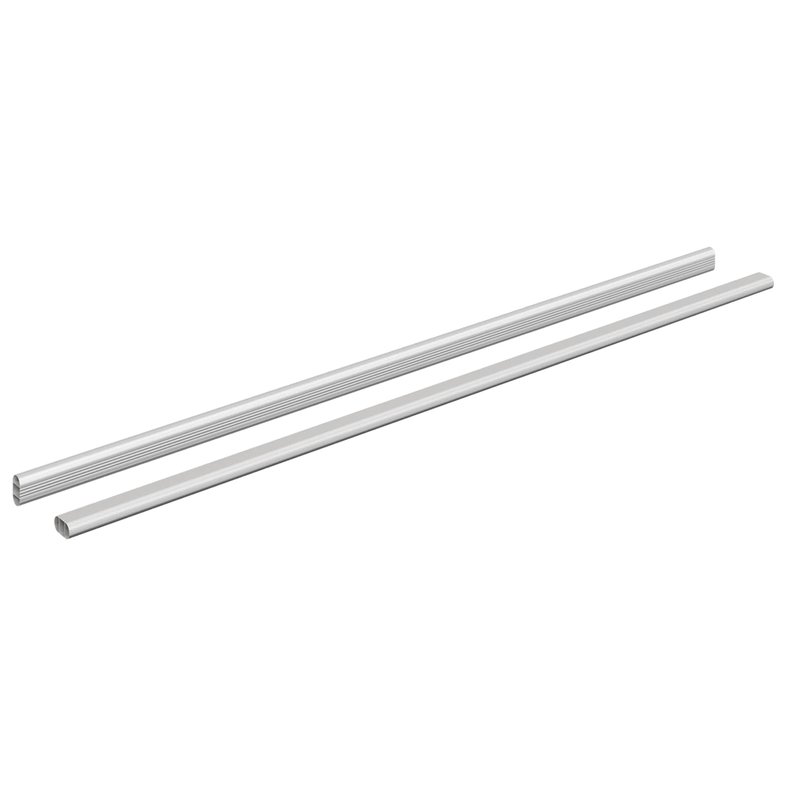 Cijev za ormar 2 pcs Srebrno 964 x 15 x 29 mm
