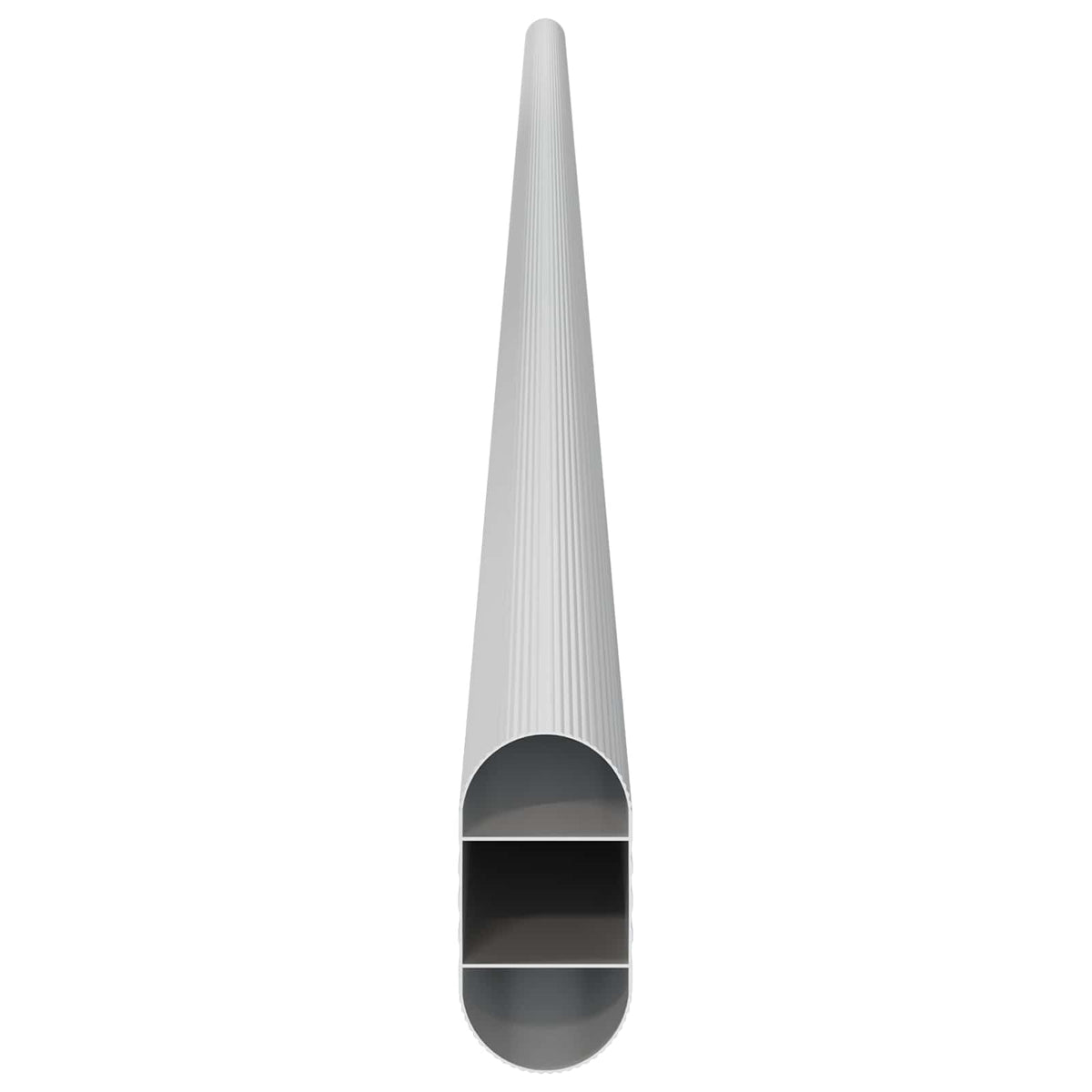 Cijev za ormar 2 pcs Srebrno 964 x 15 x 29 mm