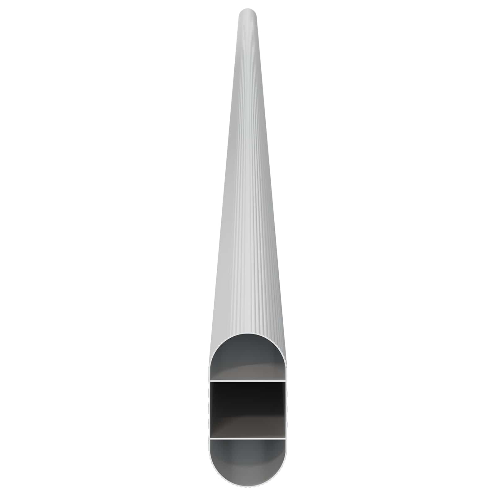 Cijev za ormar 2 pcs Srebrno 964 x 15 x 29 mm