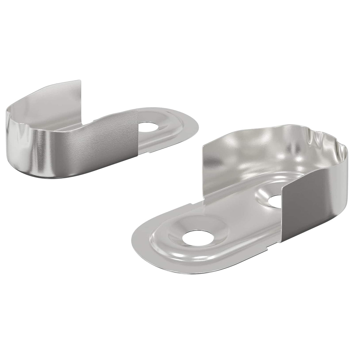 Držač za šipku u ormaru 2 pcs Bijeli cink 40 x 18 x 10 mm