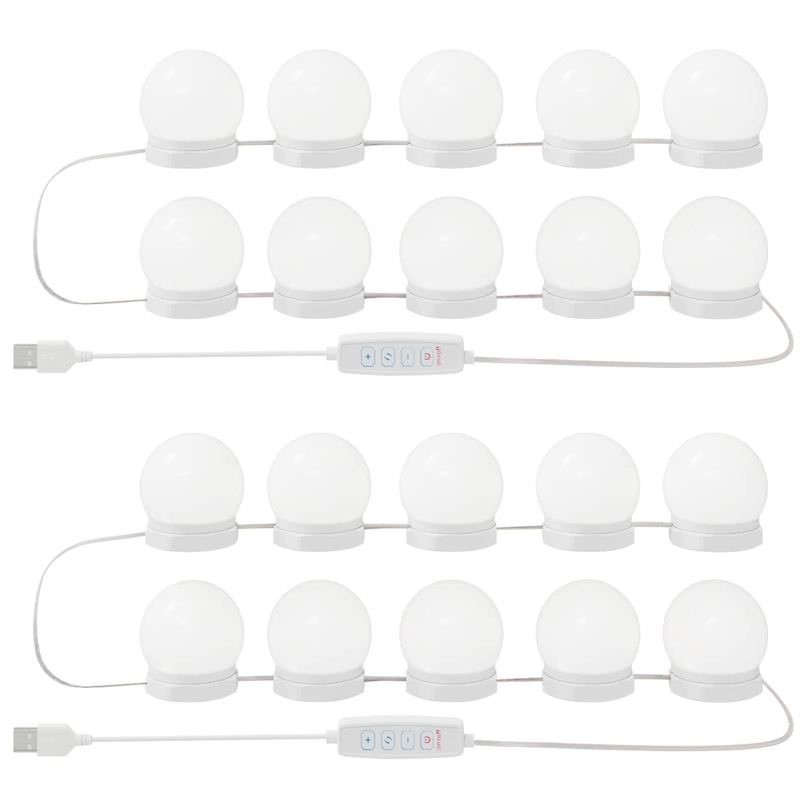 Ogledalne svjetiljke 2 pcs Bijelo 4.5 x 4.5 x 4.8 cm Plastika