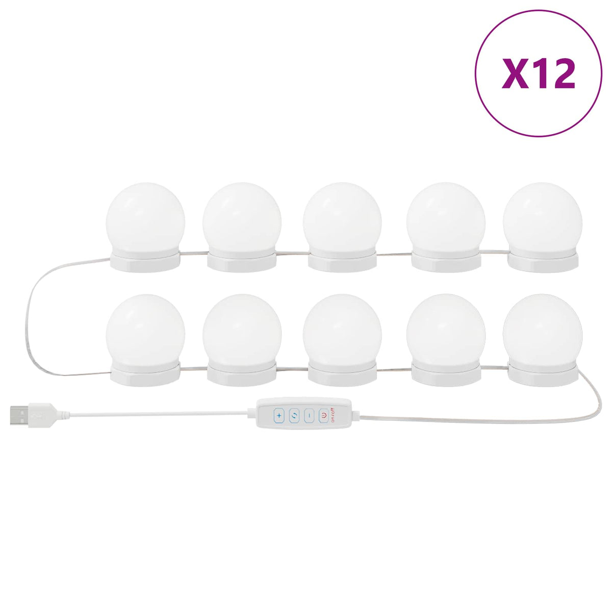 Ogledalne svjetiljke 12 pcs Bijelo 4.5 x 4.5 x 4.8 cm Plastika