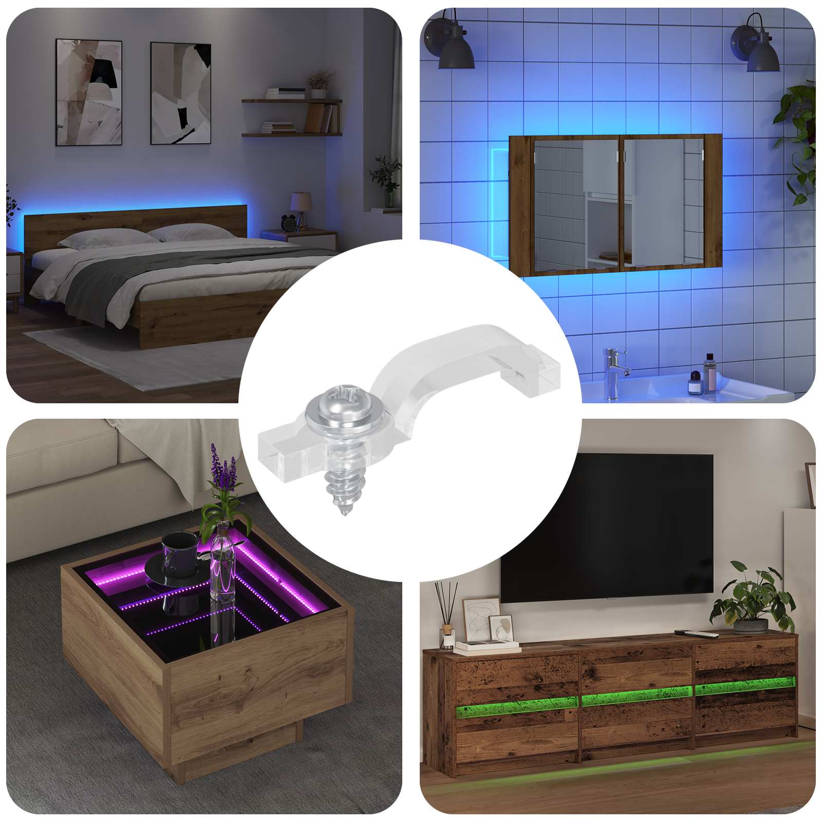 LED Trake za sponice 12 pcs *Transparent*an 23,8 x 7,3 x 4,3 mm