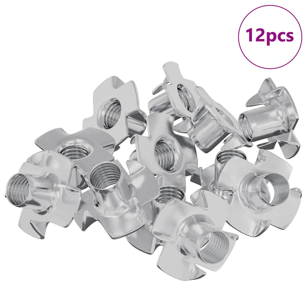 Urezana T-matica 12 pcs Srebrno M6 mm Čelik