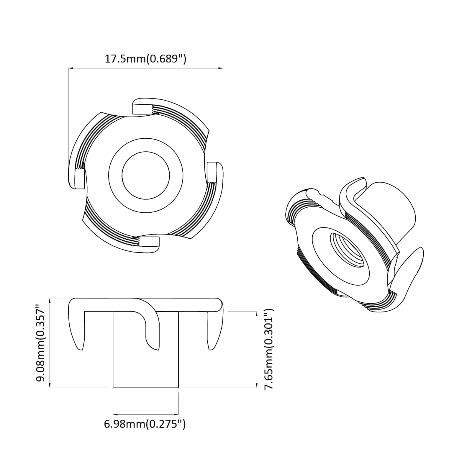 Urezana T-matica 7200 pcs Srebrno M6 mm Čelik