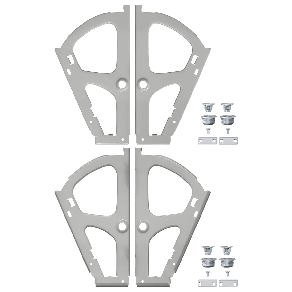 Šarka za okretni ormar 2 pcs Srebrno 235 x 155 x 30 mm Željezo