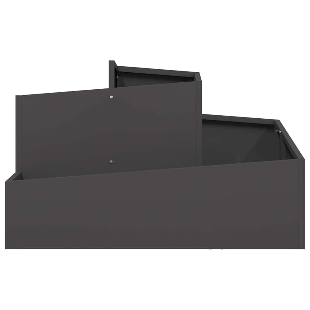 Vrtna saksija Crna 80 x 80 x 50 cm Čelična vrata