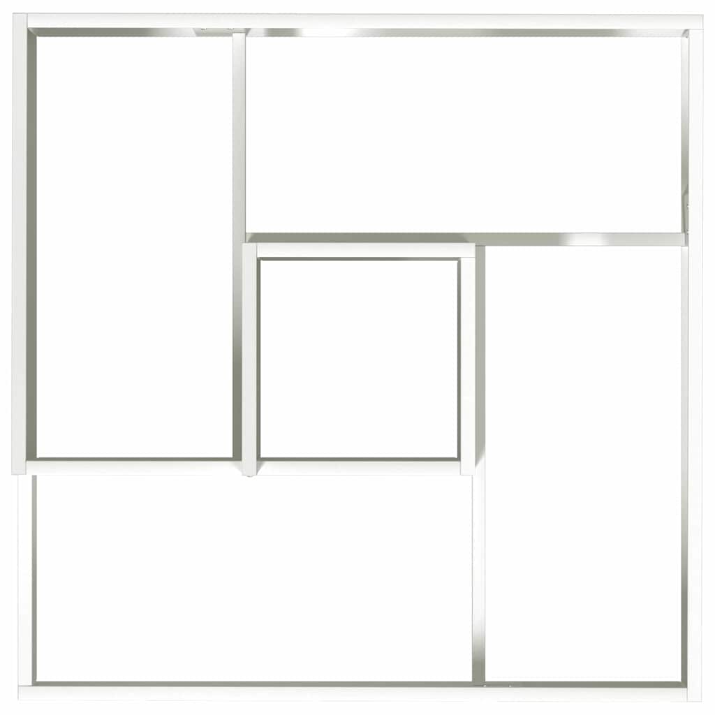Vrtna saksija Bijelo 80 x 80 x 50 cm Čelična vrata