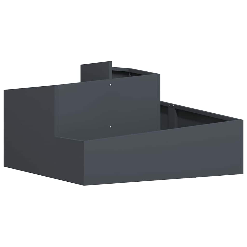 Vrtna saksija Antracit 80 x 80 x 50 cm Čelična vrata