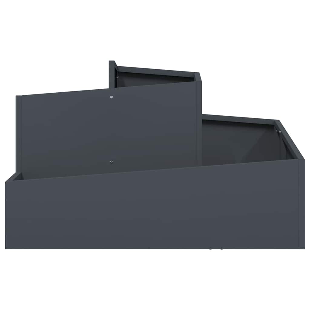 Vrtna saksija Antracit 80 x 80 x 50 cm Čelična vrata