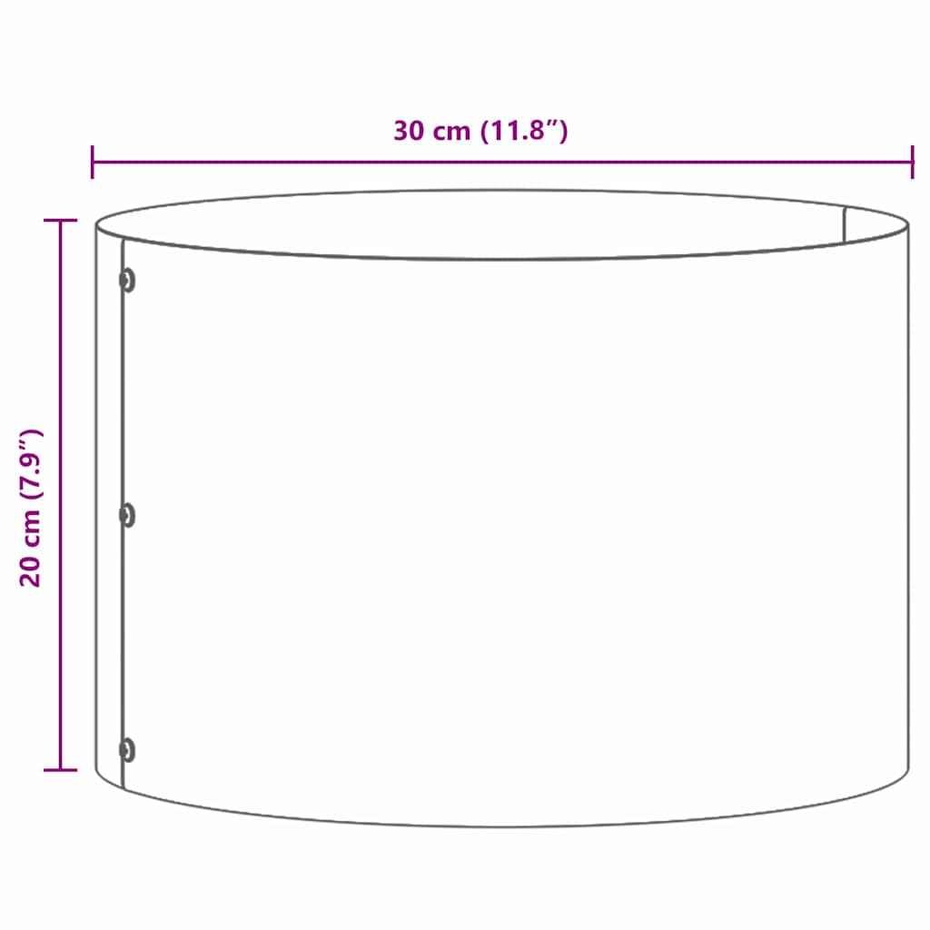 Prsten za saksiju 5 pcs Bijelo 30 x 30 x 20 cm Čelična vrata