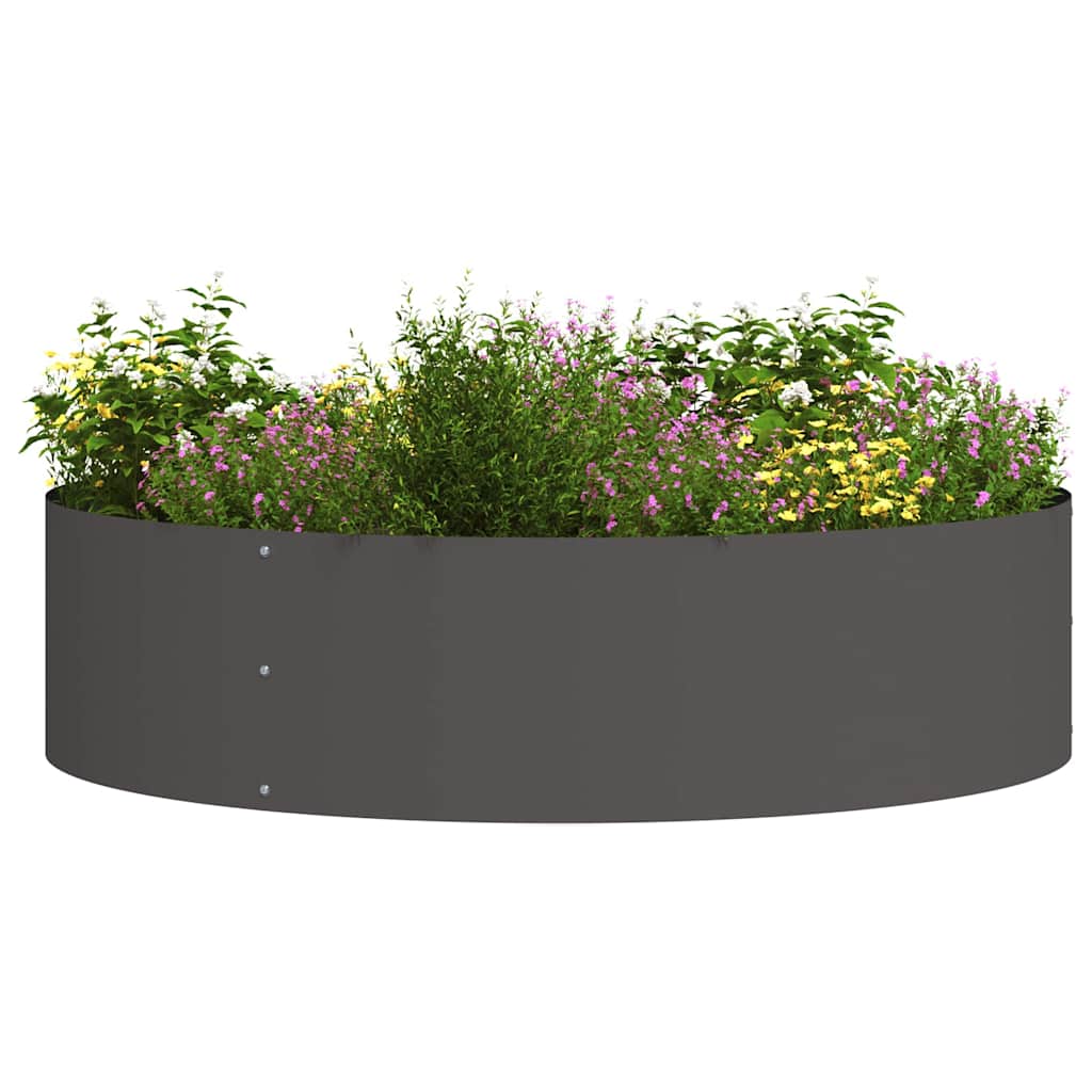 Prsten za saksiju 5 pcs Crna 80 x 80 x 20 cm Čelična vrata