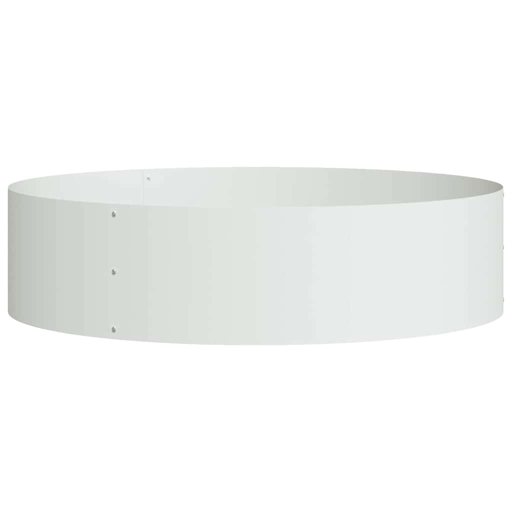 Prsten za saksiju 5 pcs Bijelo 80 x 80 x 20 cm Čelična vrata
