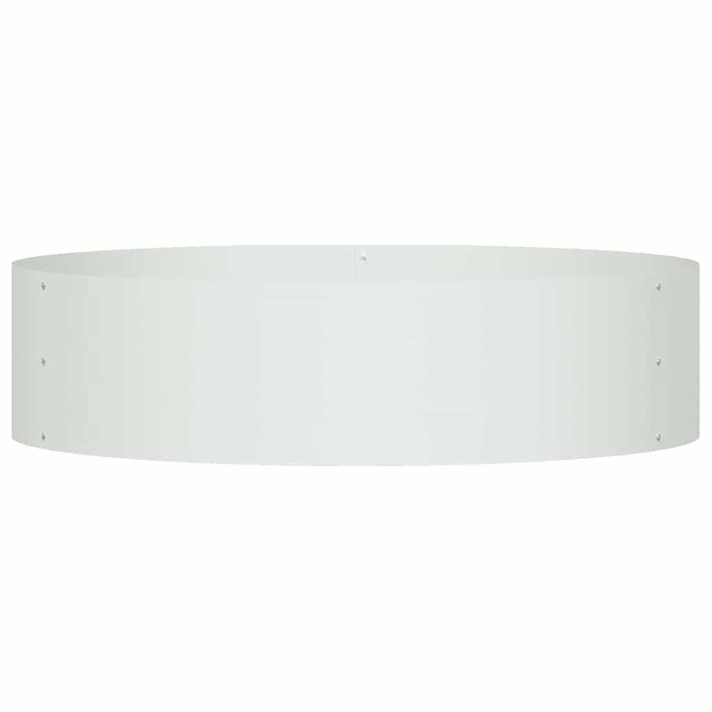 Prsten za saksiju 5 pcs Bijelo 80 x 80 x 20 cm Čelična vrata