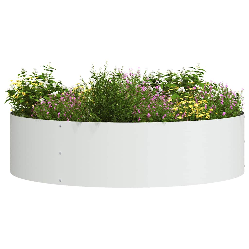 Prsten za saksiju 5 pcs Bijelo 80 x 80 x 20 cm Čelična vrata