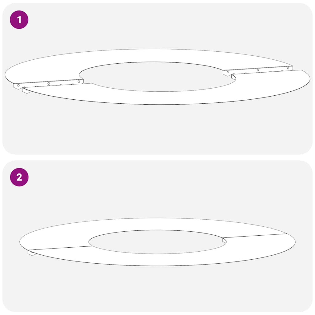 pogodno za ravne drvene prstenove 5 pcs Bijelo Ø30 / 60 cm Čelik