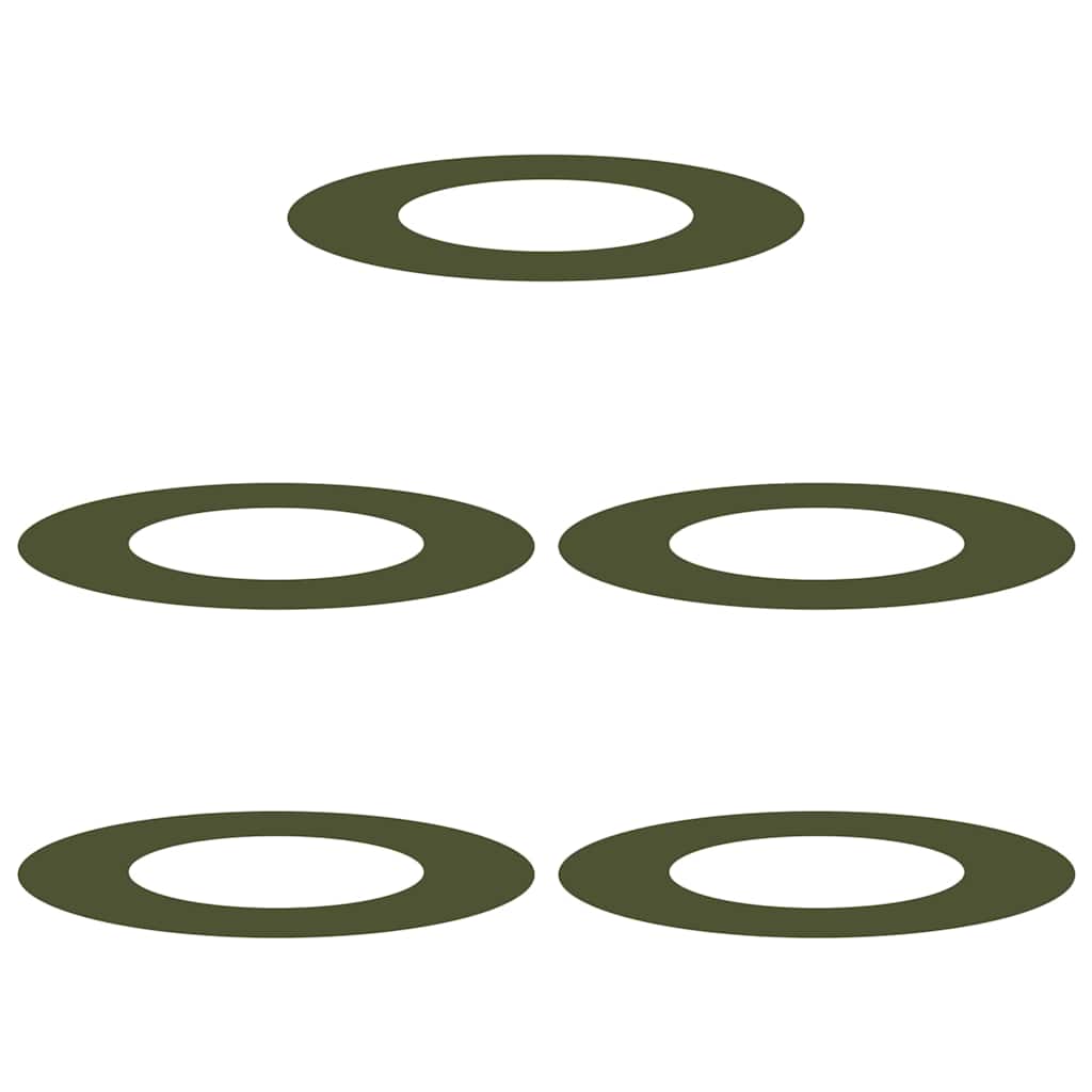 pogodno za ravne drvene prstenove 5 pcs Maslinovo zelena