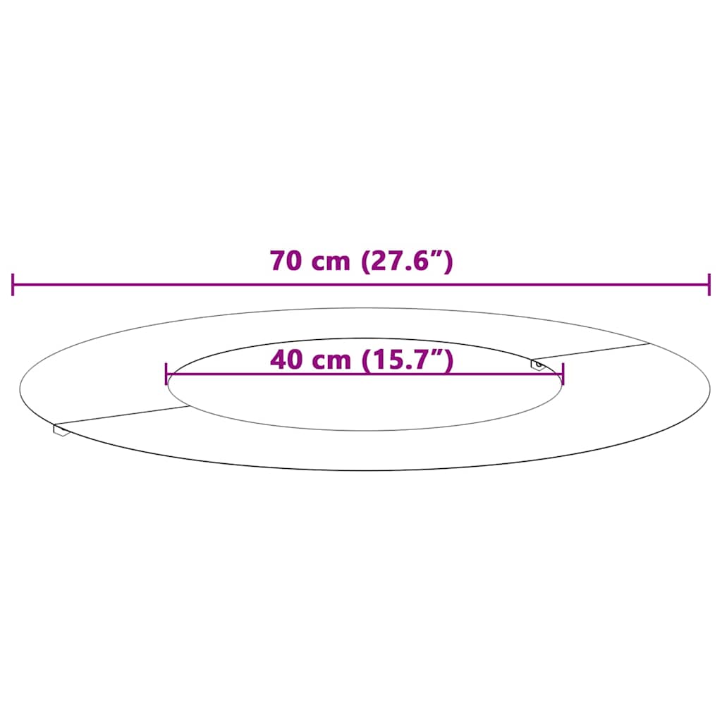 pogodno za ravne drvene prstenove 5 pcs Srebrno Ø40 / 70 cm