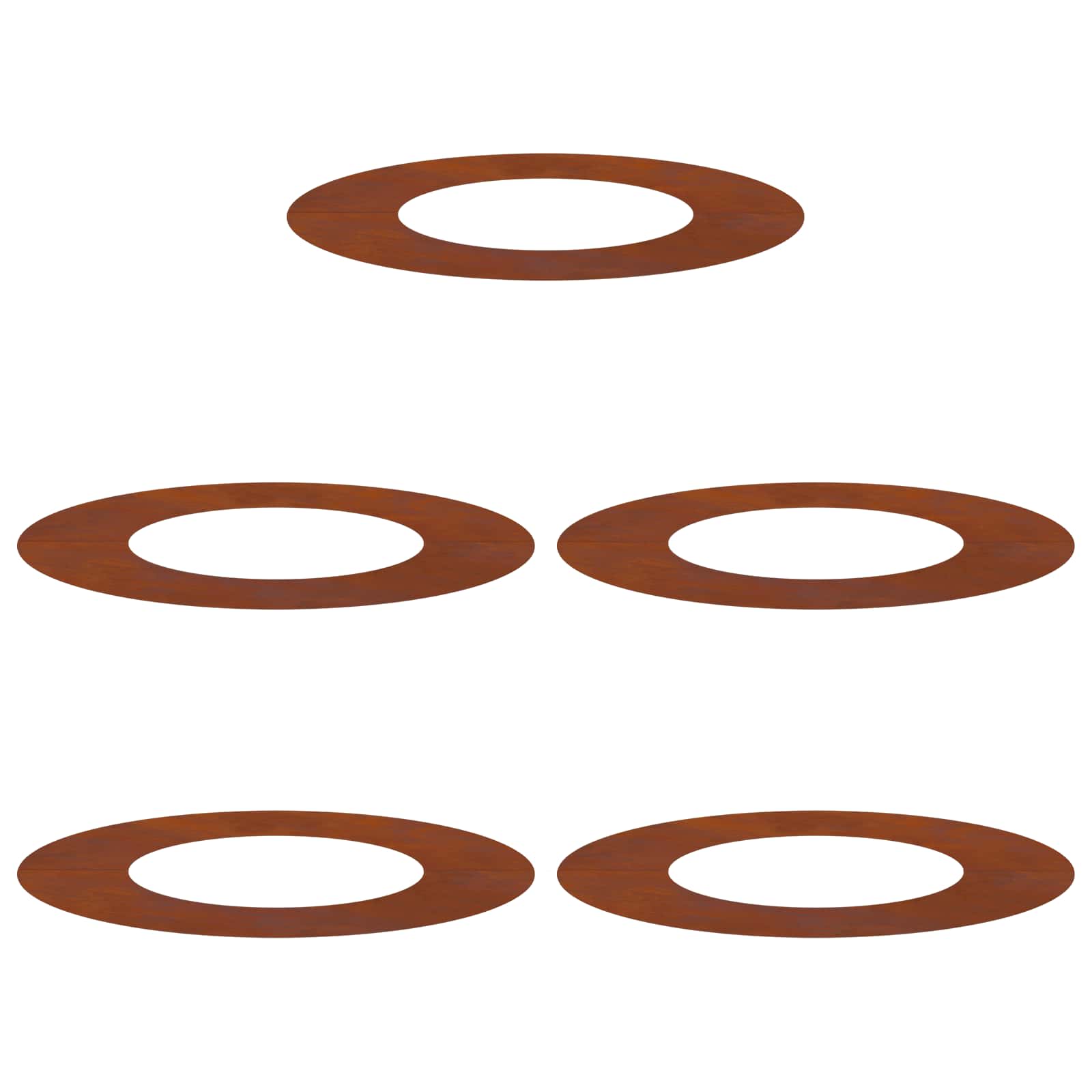 pogodno za ravne drvene prstenove 5 pcs Smeđa Ø40 / 70 cm