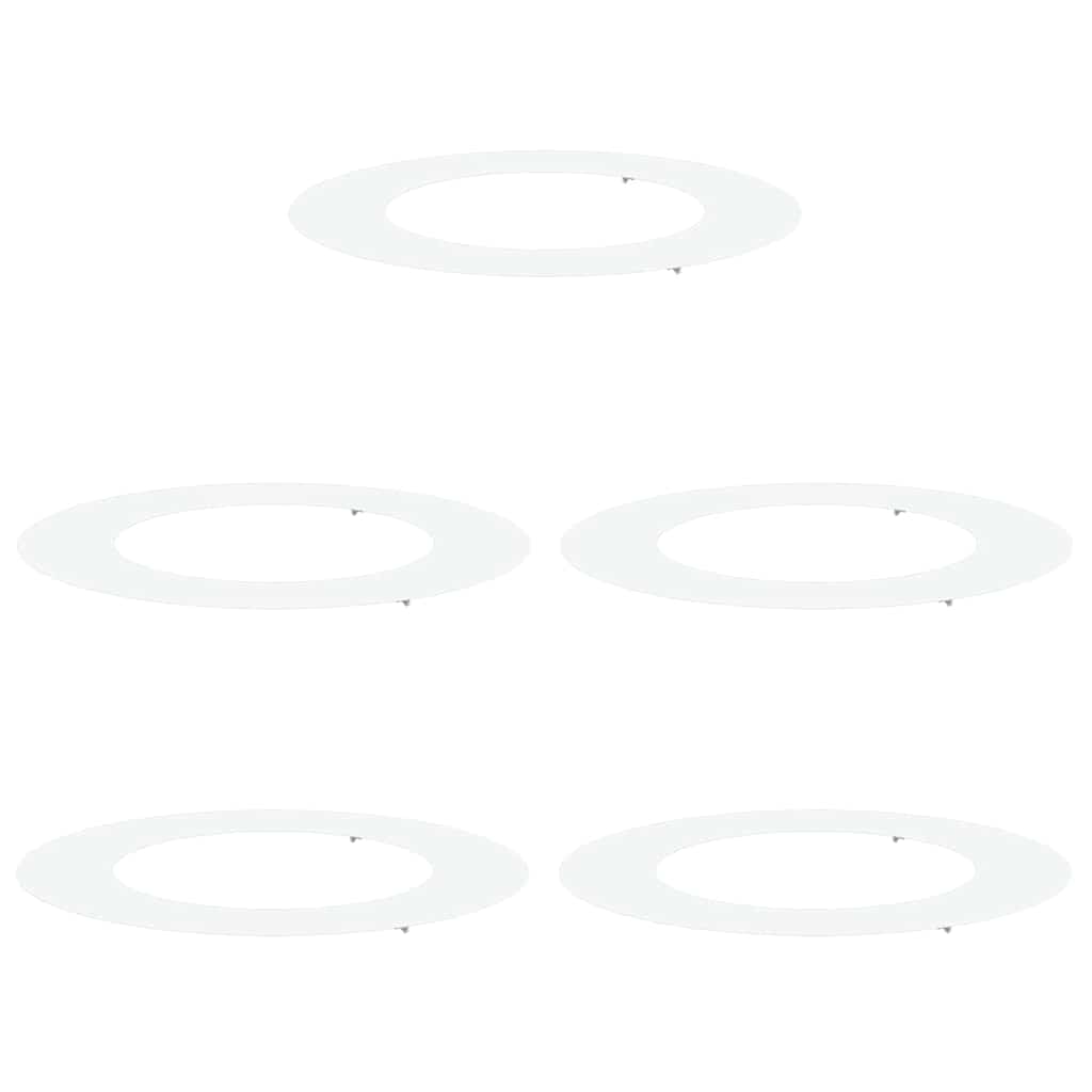 pogodno za ravne drvene prstenove 5 pcs Bijelo Ø50 / 80 cm Čelik
