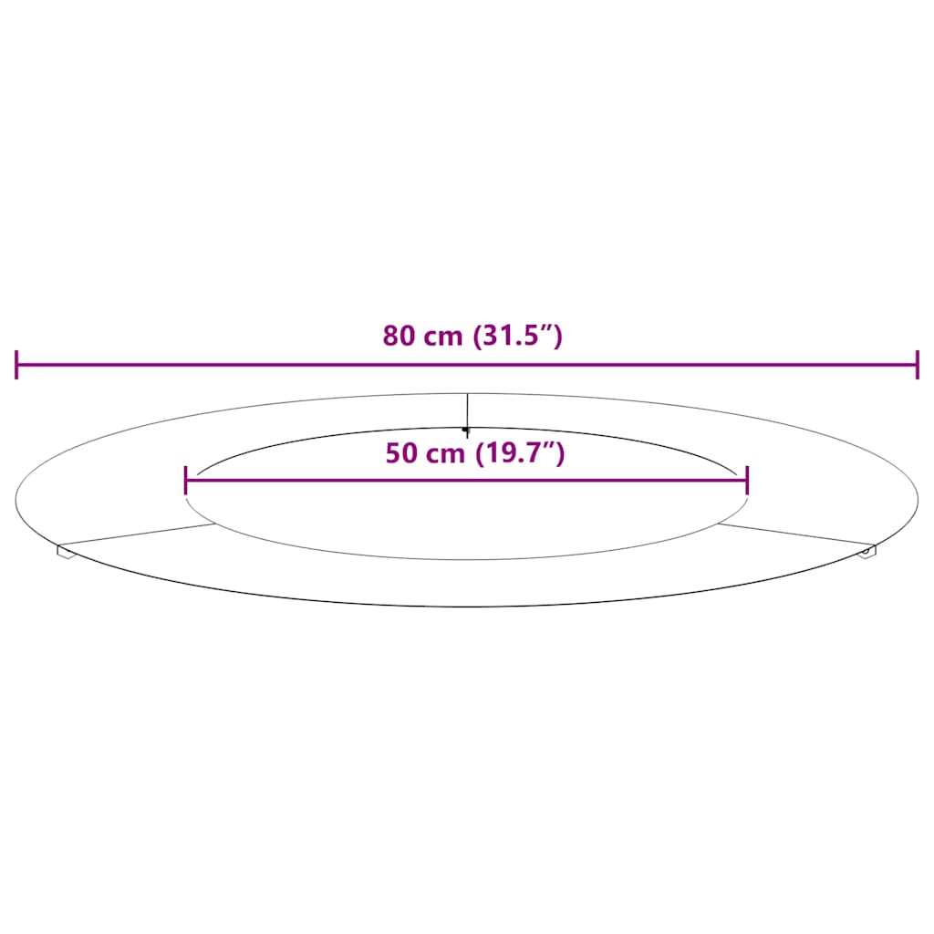 pogodno za ravne drvene prstenove 5 pcs Bijelo Ø50 / 80 cm Čelik