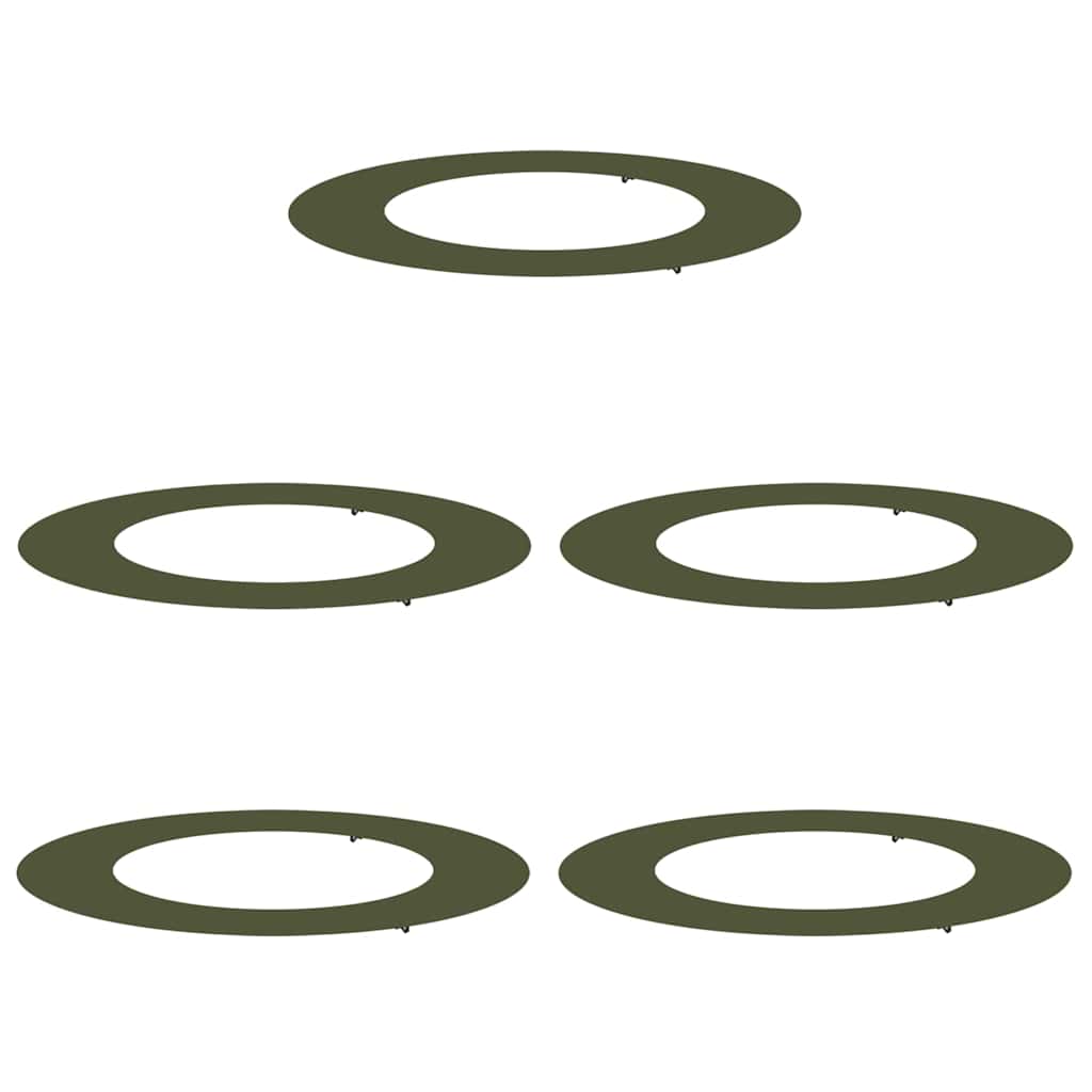 pogodno za ravne drvene prstenove 5 pcs Maslinovo zelena