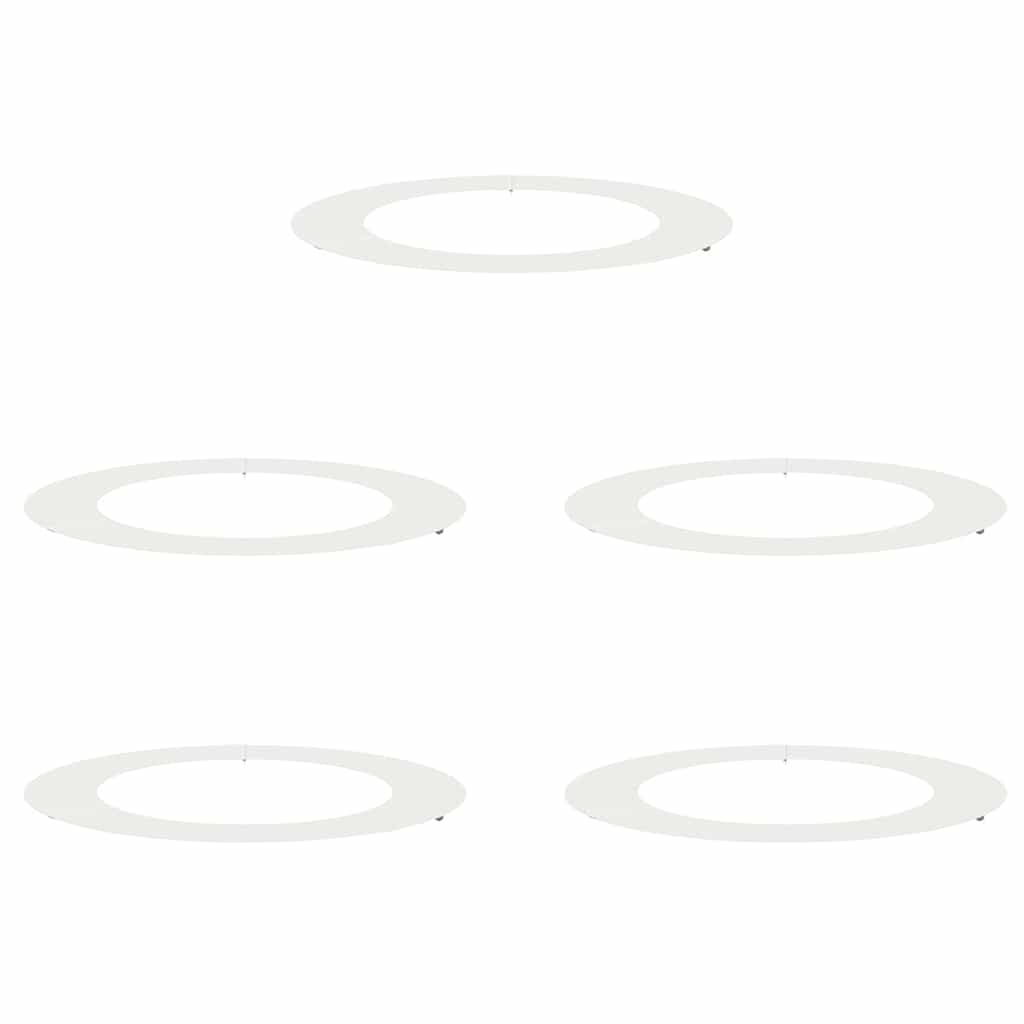 pogodno za ravne drvene prstenove 5 pcs Bijelo Ø60 / 90 cm Čelik