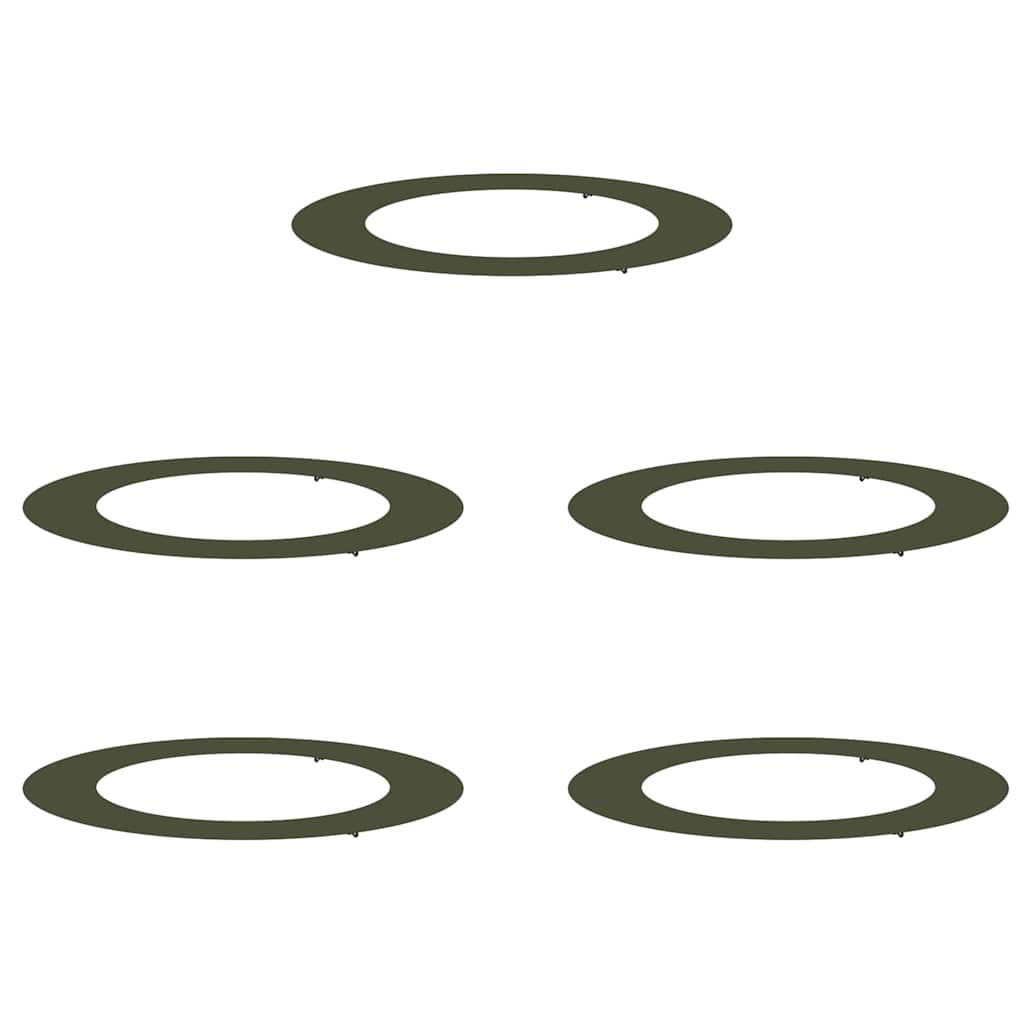 pogodno za ravne drvene prstenove 5 pcs Maslinovo zelena