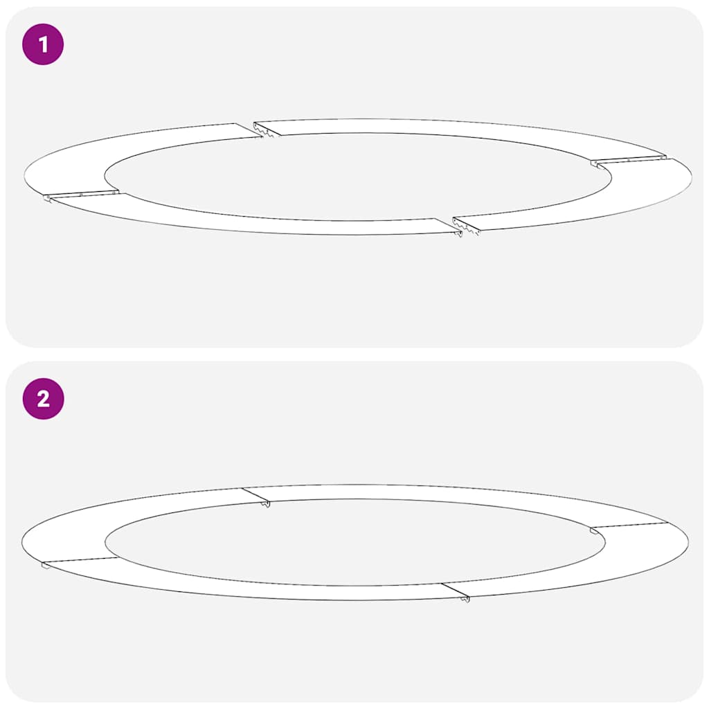 pogodno za ravne drvene prstenove 5 pcs Smeđa Ø60 / 90 cm