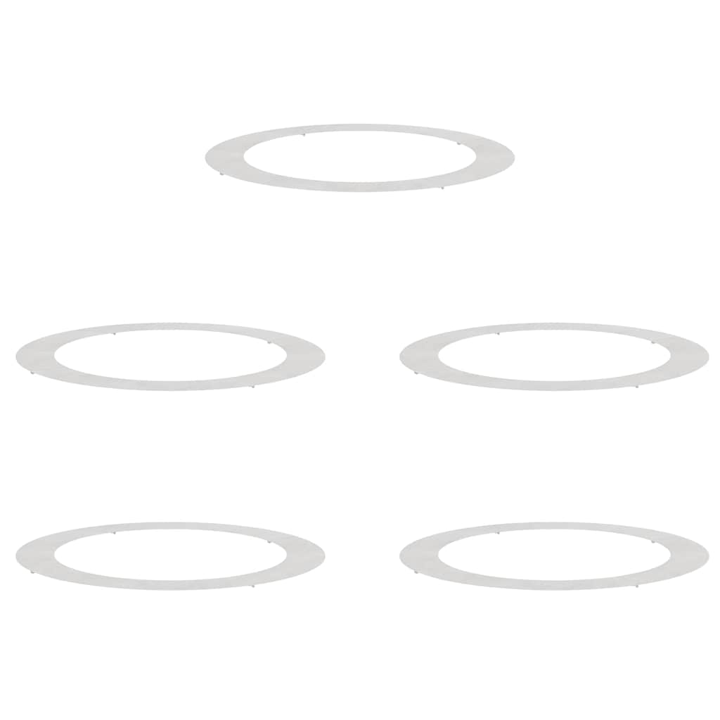 pogodno za ravne drvene prstenove 5 pcs Srebrno Ø90 / 120 cm
