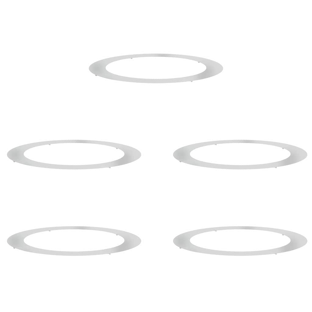 pogodno za ravne drvene prstenove 5 pcs Srebrno Ø90 / 120 cm