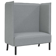 Sofa s visokim naslonom 101cm Svjetlosiva tkanina