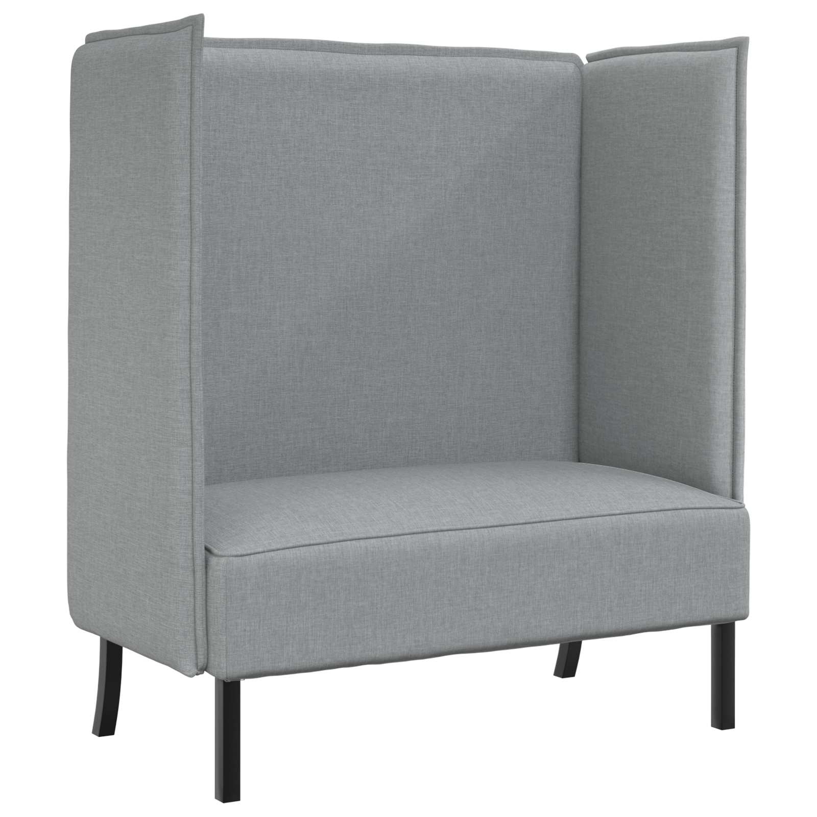 Sofa s visokim naslonom 101cm Svjetlosiva tkanina