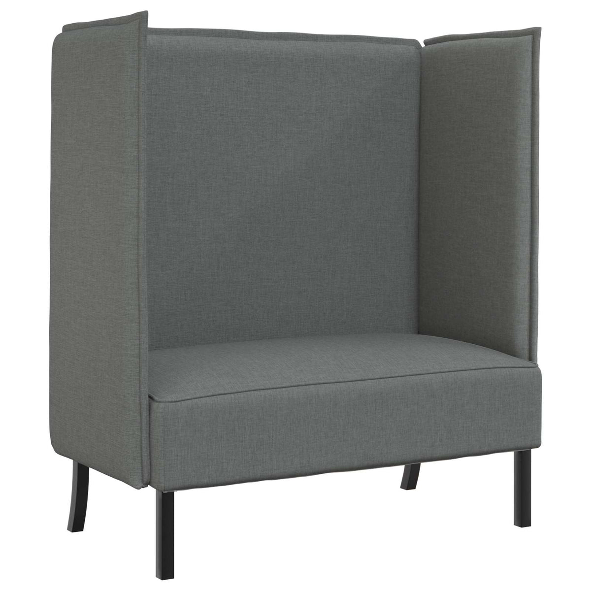 Sofa s visokim naslonom 101cm Tamno siva tkanina