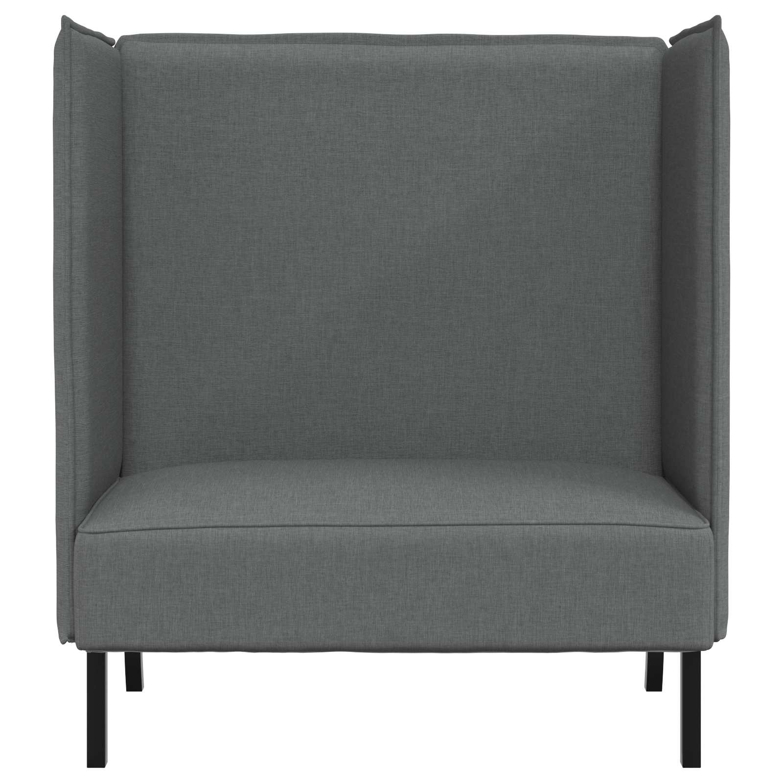 Sofa s visokim naslonom 101cm Tamno siva tkanina