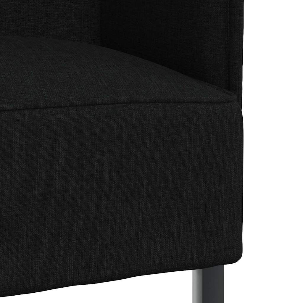 Sofa s visokim naslonom 101cm Crna tkanina