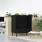 Sofa s visokim naslonom 101cm Crna tkanina
