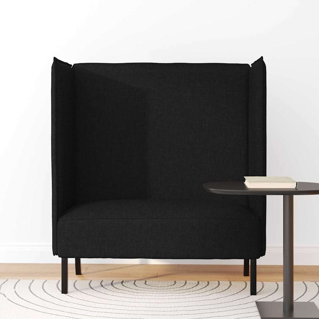 Sofa s visokim naslonom 101cm Crna tkanina