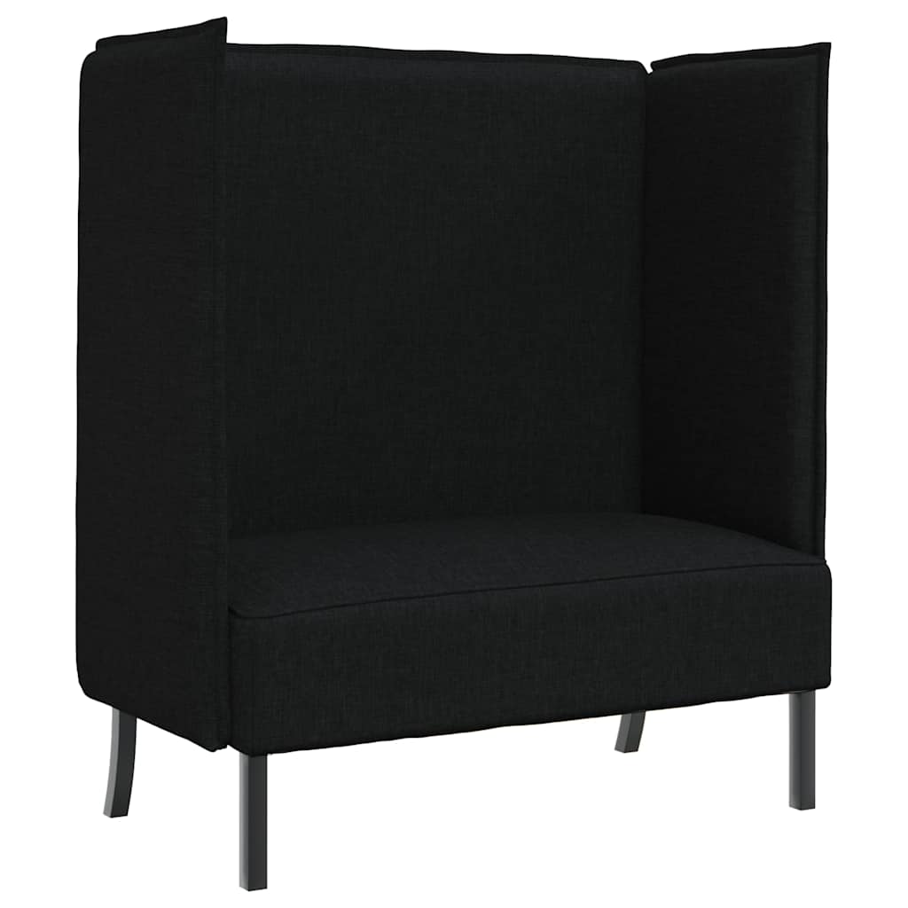 Sofa s visokim naslonom 101cm Crna tkanina