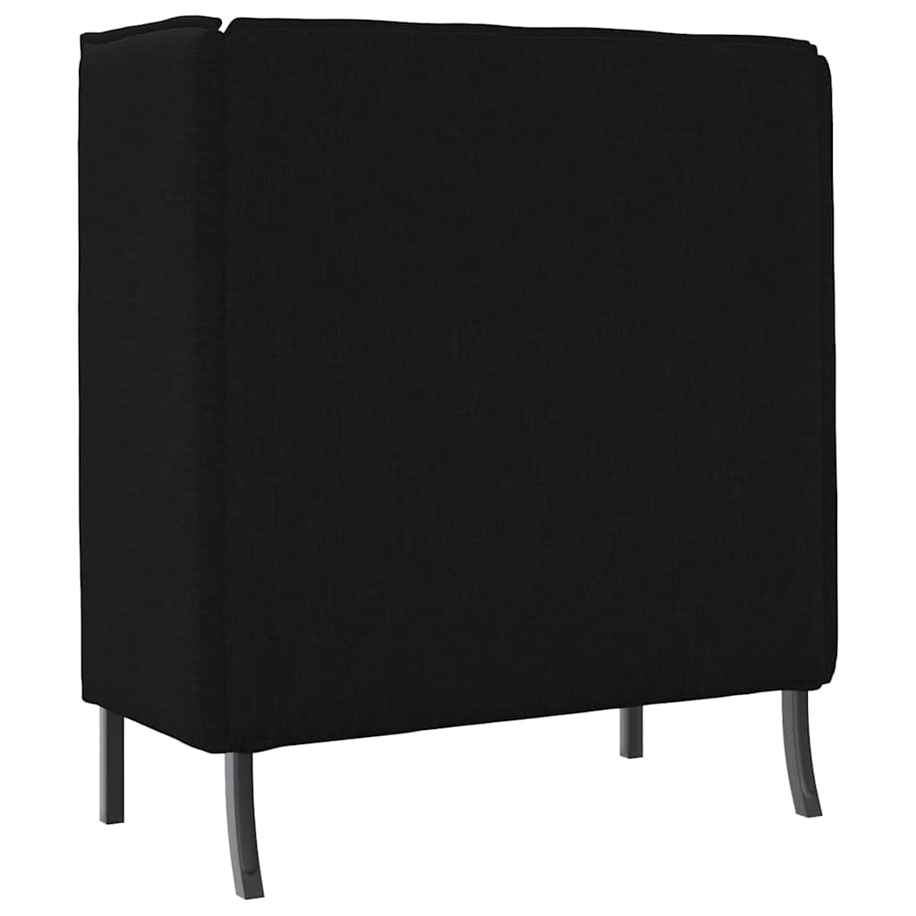 Sofa s visokim naslonom 101cm Crna tkanina