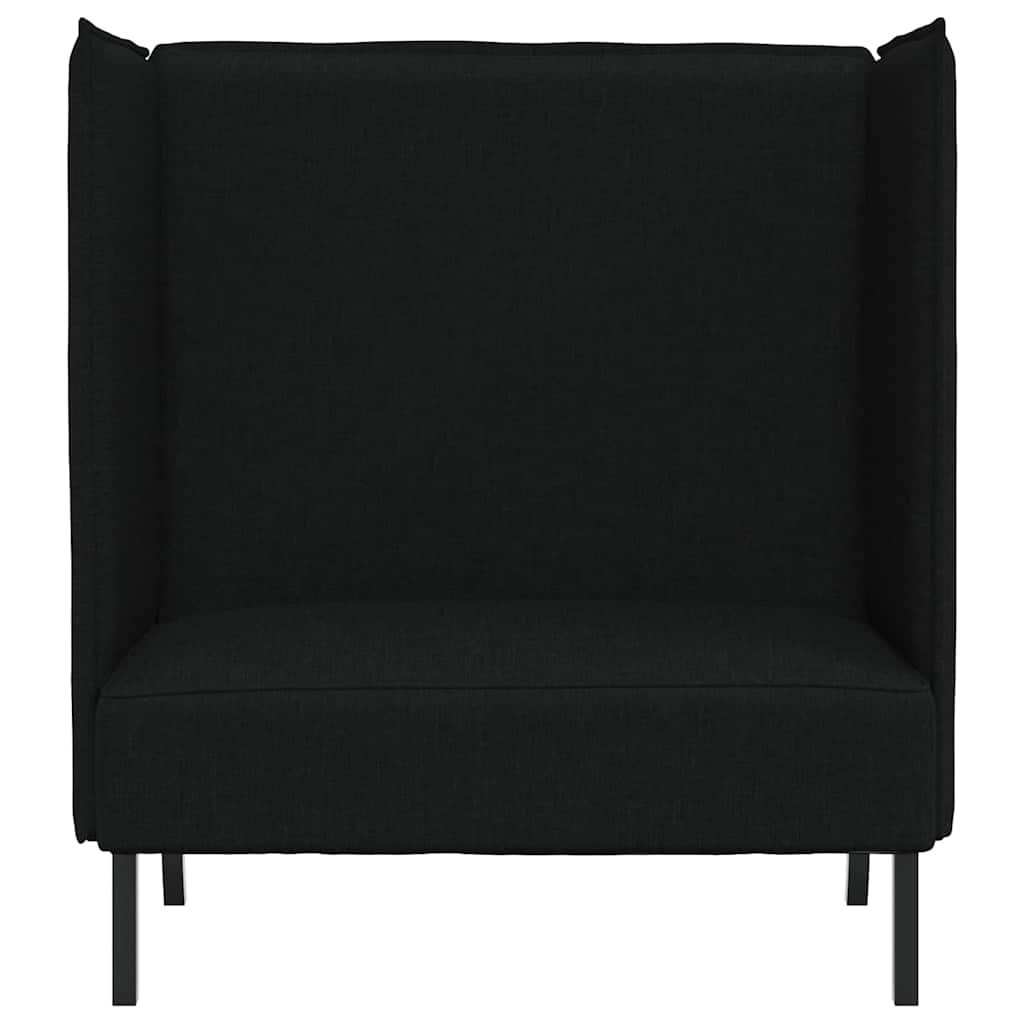 Sofa s visokim naslonom 101cm Crna tkanina