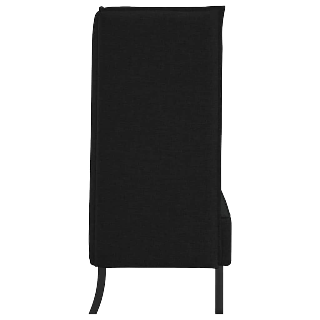 Sofa s visokim naslonom 101cm Crna tkanina