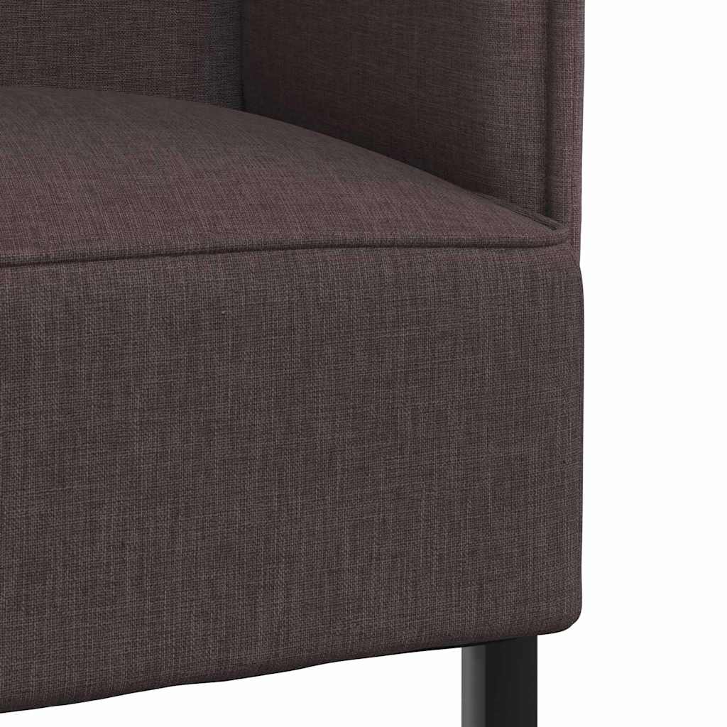 Sofa s visokim naslonom 101cm Tamno smeđa tkanina