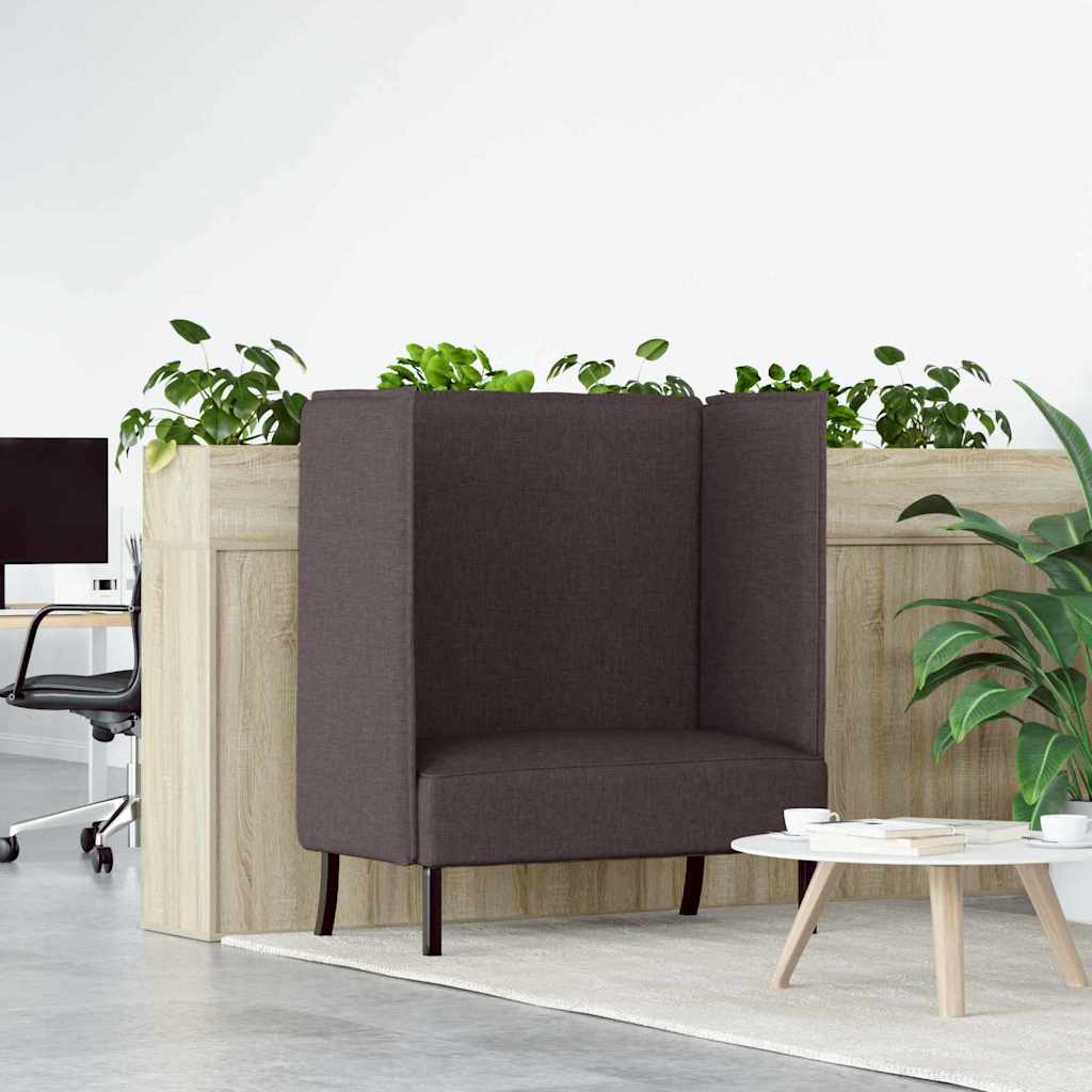 Sofa s visokim naslonom 101cm Tamno smeđa tkanina