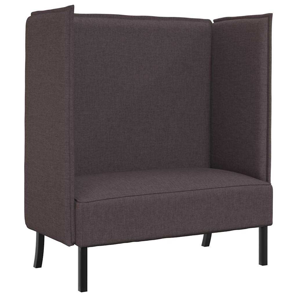 Sofa s visokim naslonom 101cm Tamno smeđa tkanina
