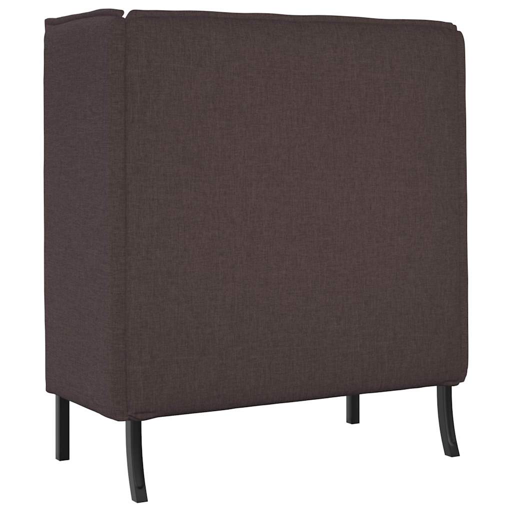 Sofa s visokim naslonom 101cm Tamno smeđa tkanina