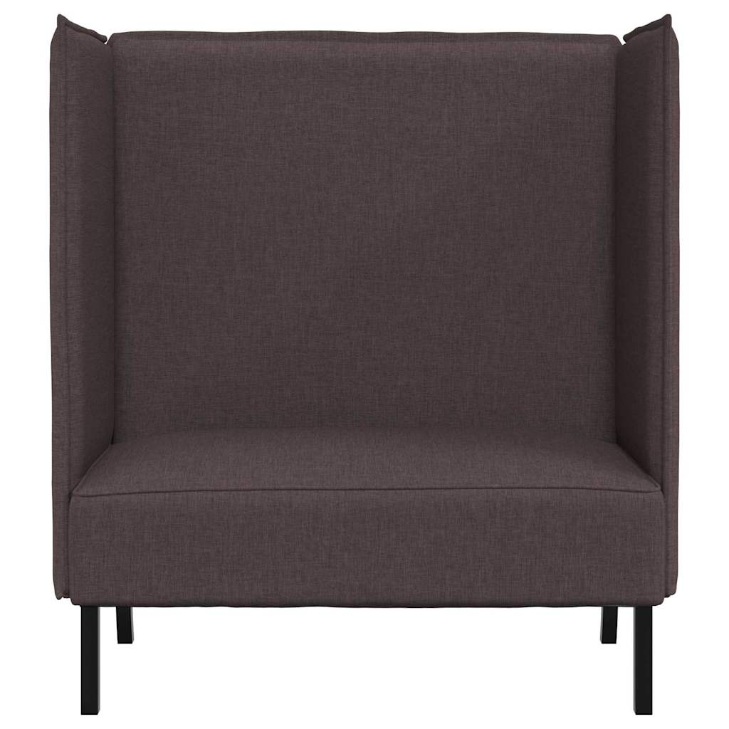 Sofa s visokim naslonom 101cm Tamno smeđa tkanina