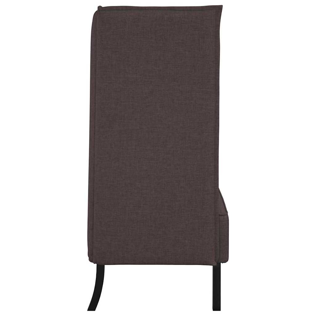 Sofa s visokim naslonom 101cm Tamno smeđa tkanina